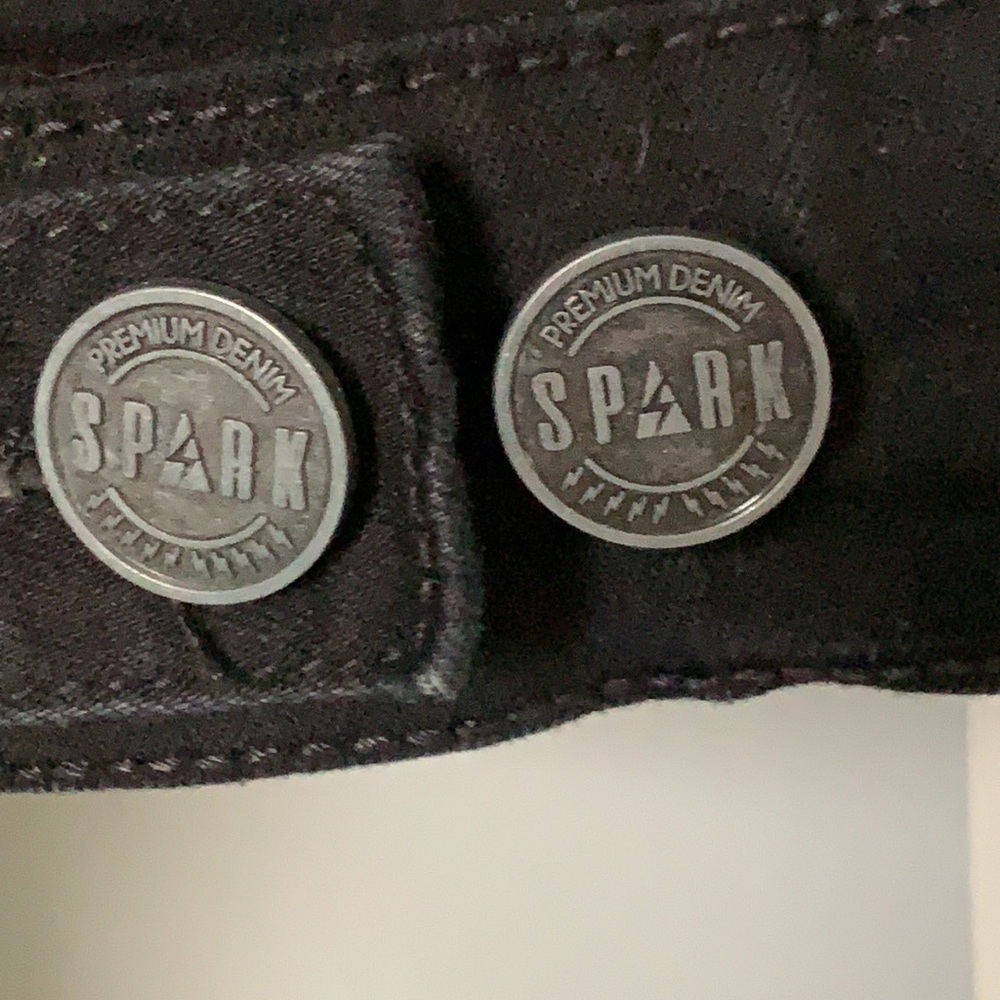 Spark Small Denim Distressed Patch Jacket!! - image 5